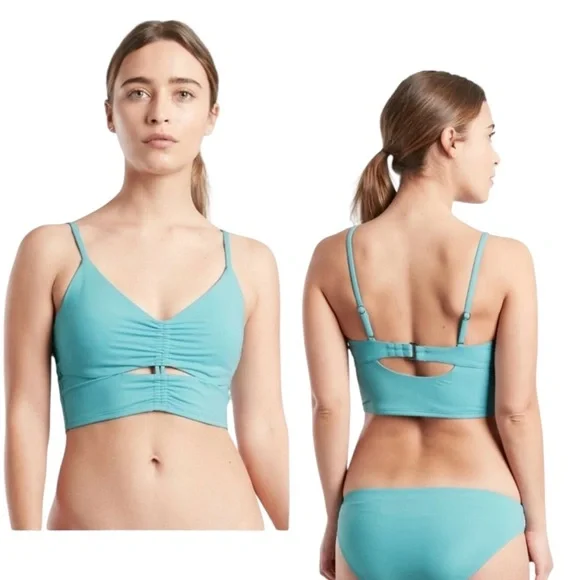 Athleta blue swimsuit top size 34 B/C - Picture 6 of 12